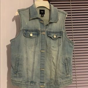 Denim Light Wash Jean Vest